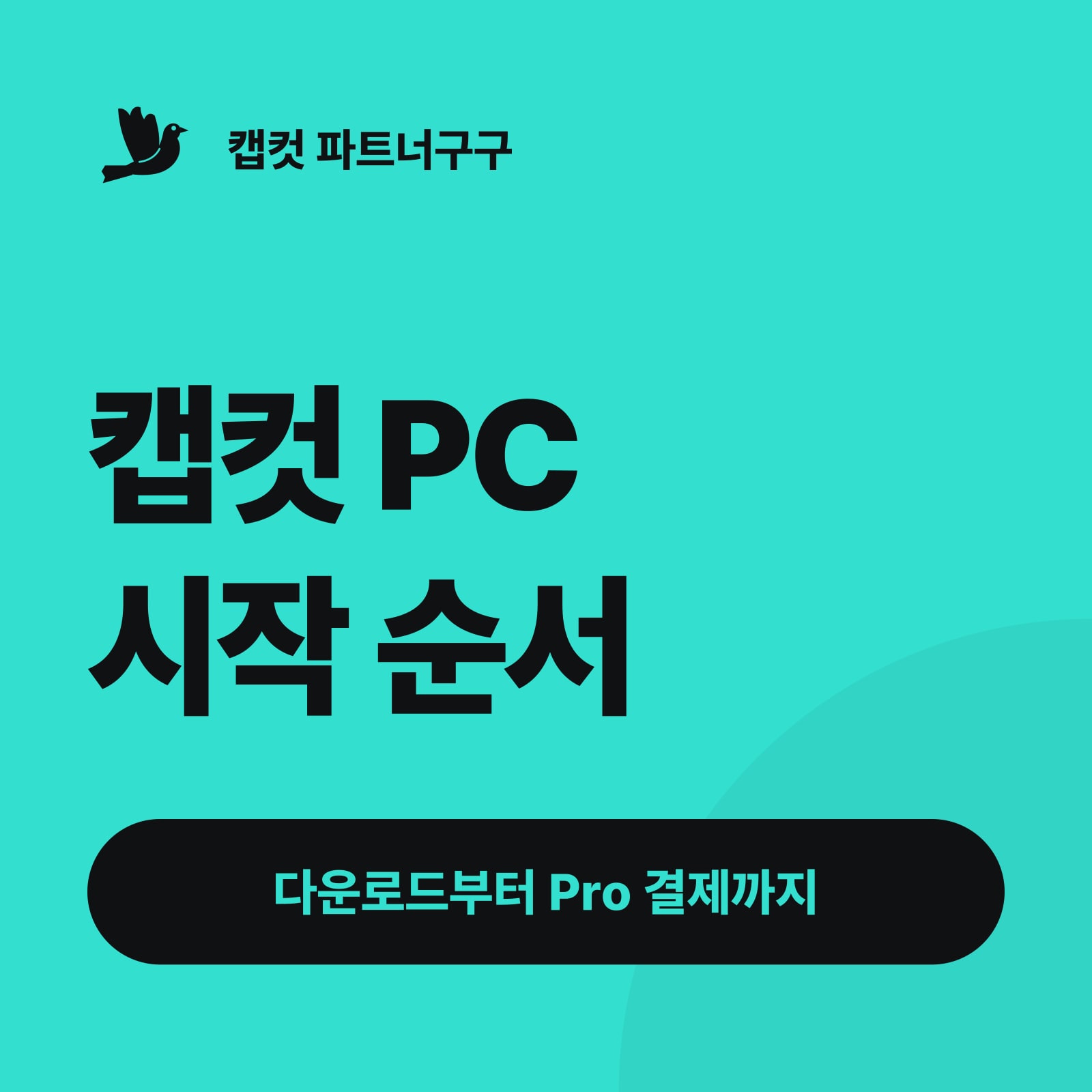 캡컷 PC 시작 순서 — 다운로드부터 Pro 결제까지 (캡컷 PC 버전 — 다운로드·Pro 결제)